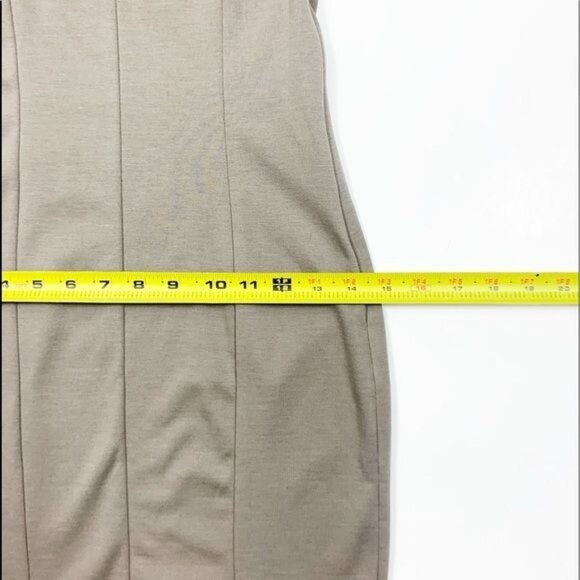 ASOS One Long Sleeve Bodycon Cutout Beige Mini Dress Mobwife Party Size 6 - Picture 11 of 16